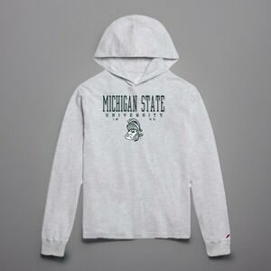 Michigan State Spartans League 91 Team Stack Tumble L/S Hooded Shirt, Medium